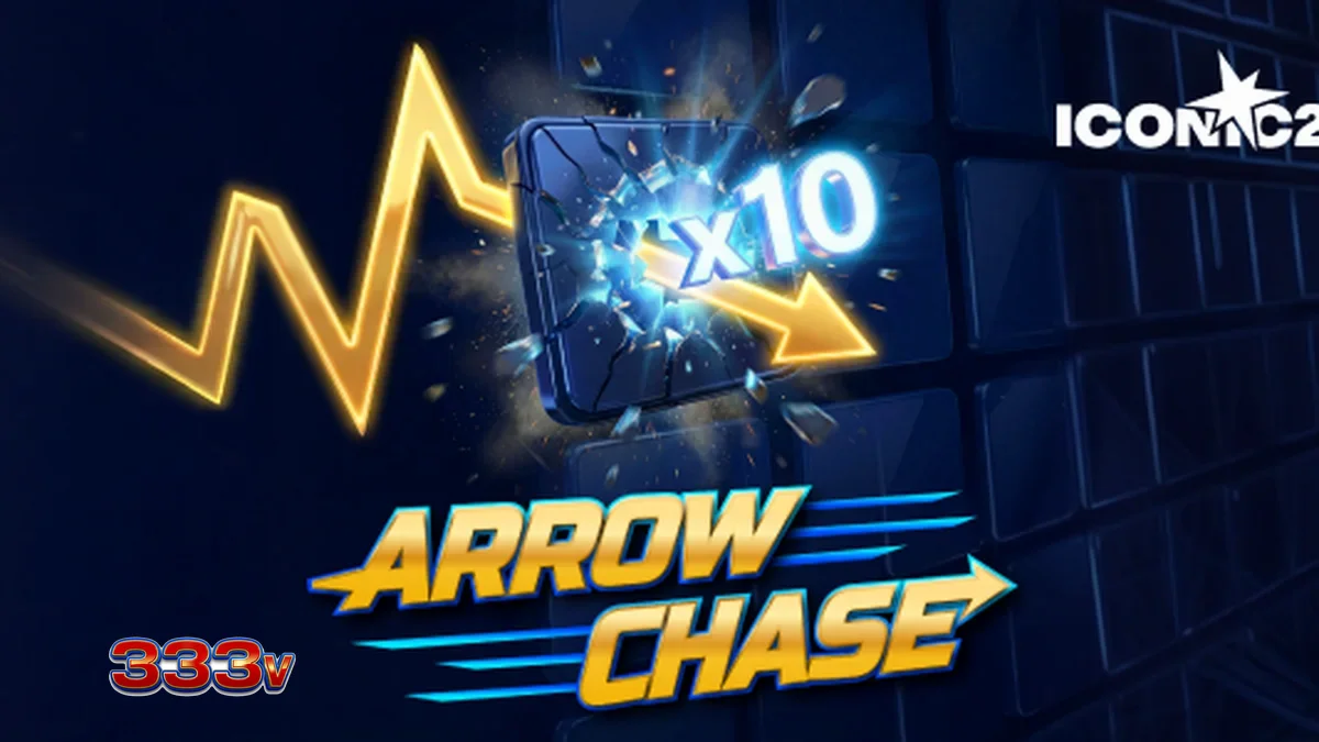 Tampilan antarmuka game Arrow Chase dengan grid blok pengganda dan panah dinamis.