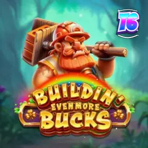 Tampilan antarmuka permainan slot Buildin’ Even More Bucks dengan karakter Lenny dan elemen konstruksi.